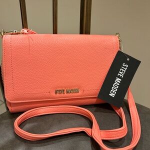 Steve Madden Vibrant Coral Crossbody Bag